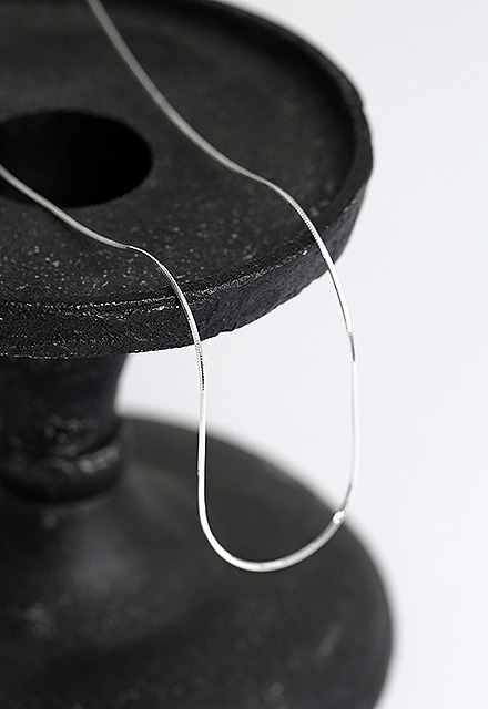 0.8mm 사각 스네이크 슬림 뱀줄 체인 실버925 얇은 은목걸이줄
